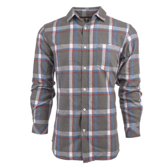 Buy steel-white Burnside Traditional &quot;One Pocket&quot; Flannel - B8212