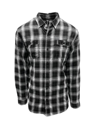 Buy black-white Burnside Perfect Flannel Work Shirt - B8220