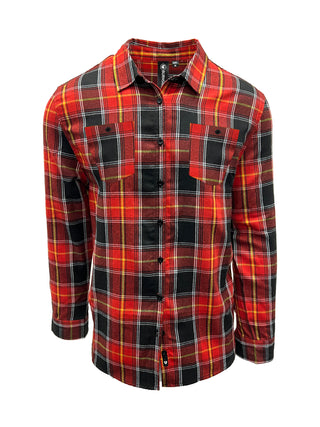 Buy fire-red-black Burnside Perfect Flannel Work Shirt - B8220