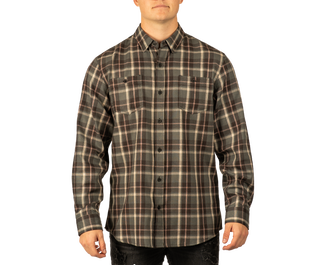 Buy grey-ecru Burnside Perfect Flannel Work Shirt - B8220