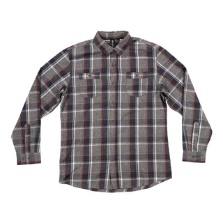 Buy heather-grey-navy Burnside Perfect Flannel Work Shirt - B8220